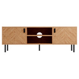 Wooden TV Stand With 2 Doors - Leon