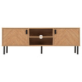 Wooden TV Stand With 2 Doors - Leon