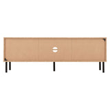 Wooden TV Stand With 2 Doors - Leon