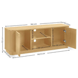 Wooden TV Stand With 2 Doors - Louis