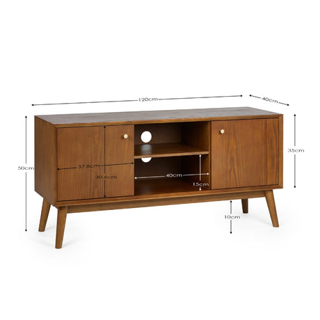 Wooden TV Stand With 2 Doors - Lowry