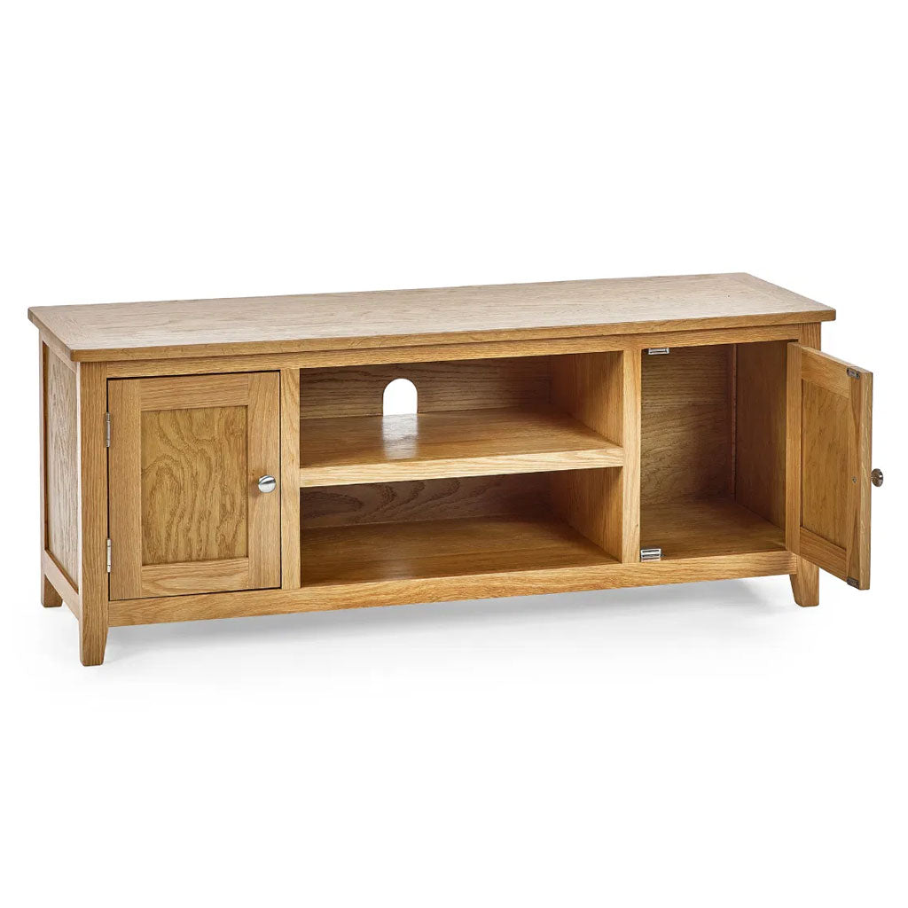 Wooden TV Stand With 2 Doors - Mallory