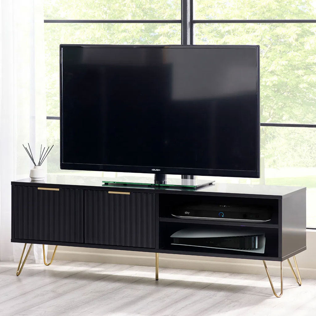 Wooden TV Stand With 2 Doors - Murano