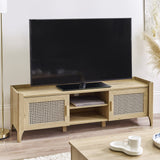 Wooden TV Stand With 2 Doors - Sydney