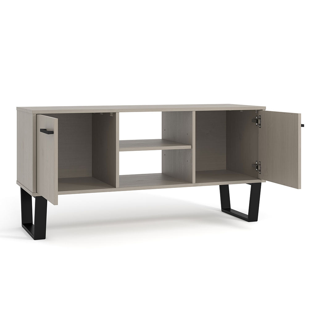 Wooden TV Stand With 2 Doors - Texas
