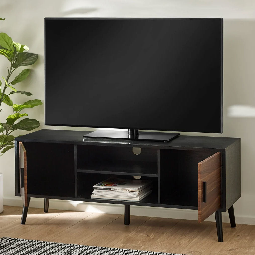 Wooden TV Stand With 2 Doors - Trent