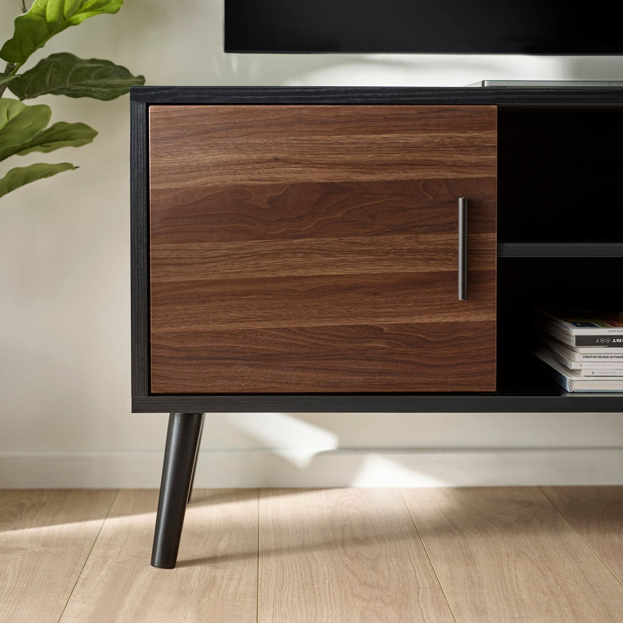 Wooden TV Stand With 2 Doors - Trent