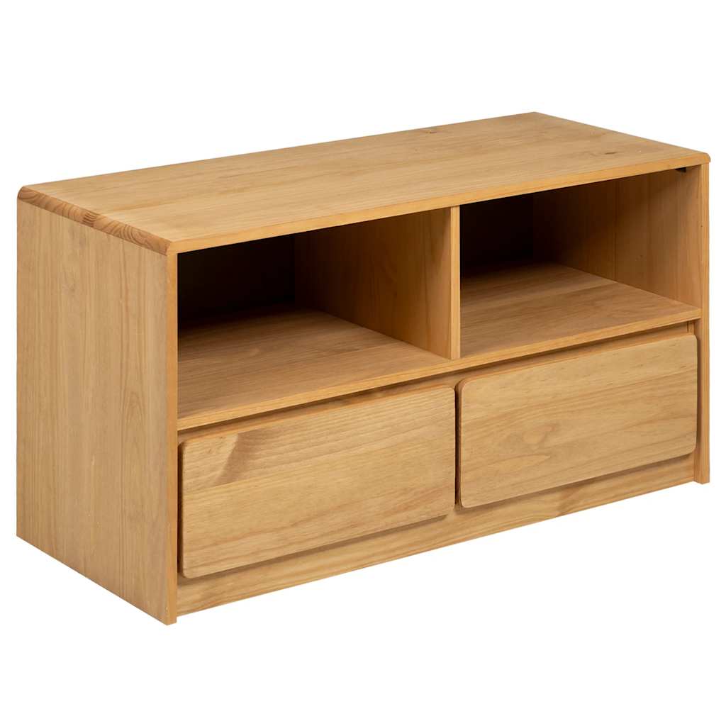 Wooden TV Stand With 2 Drawers And 2 Shelves - Sauda