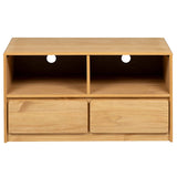 Wooden TV Stand With 2 Drawers And 2 Shelves - Sauda