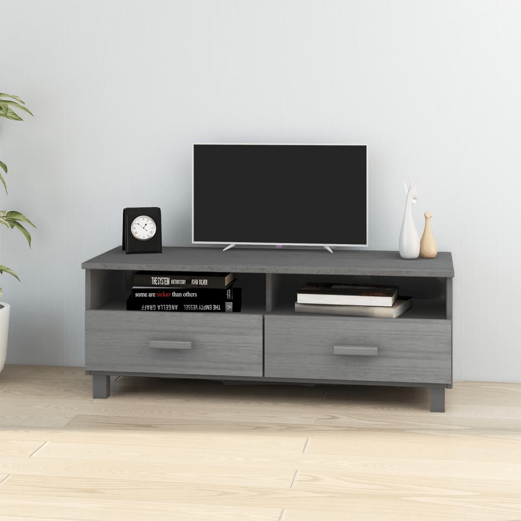 Wooden TV Stand With 2 Drawers - Hamar