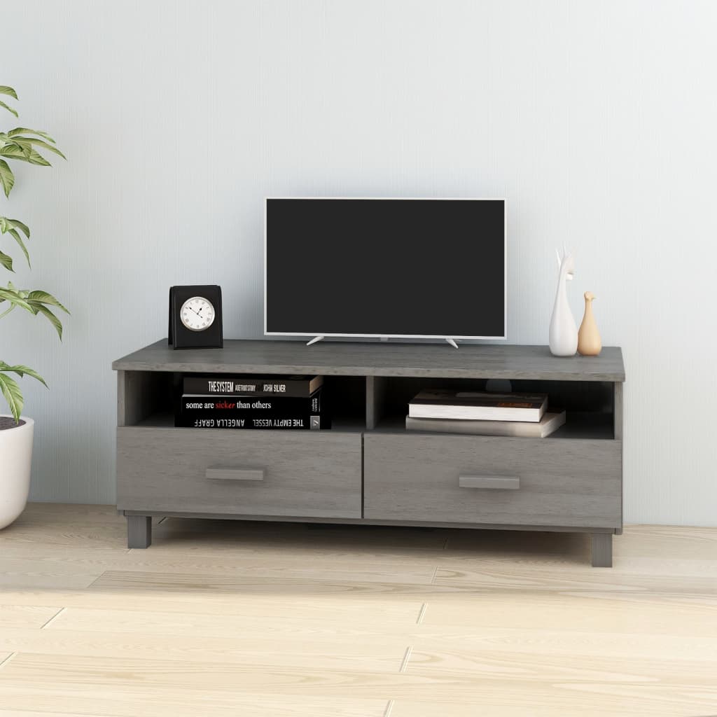 Wooden TV Stand With 2 Drawers - Hamar