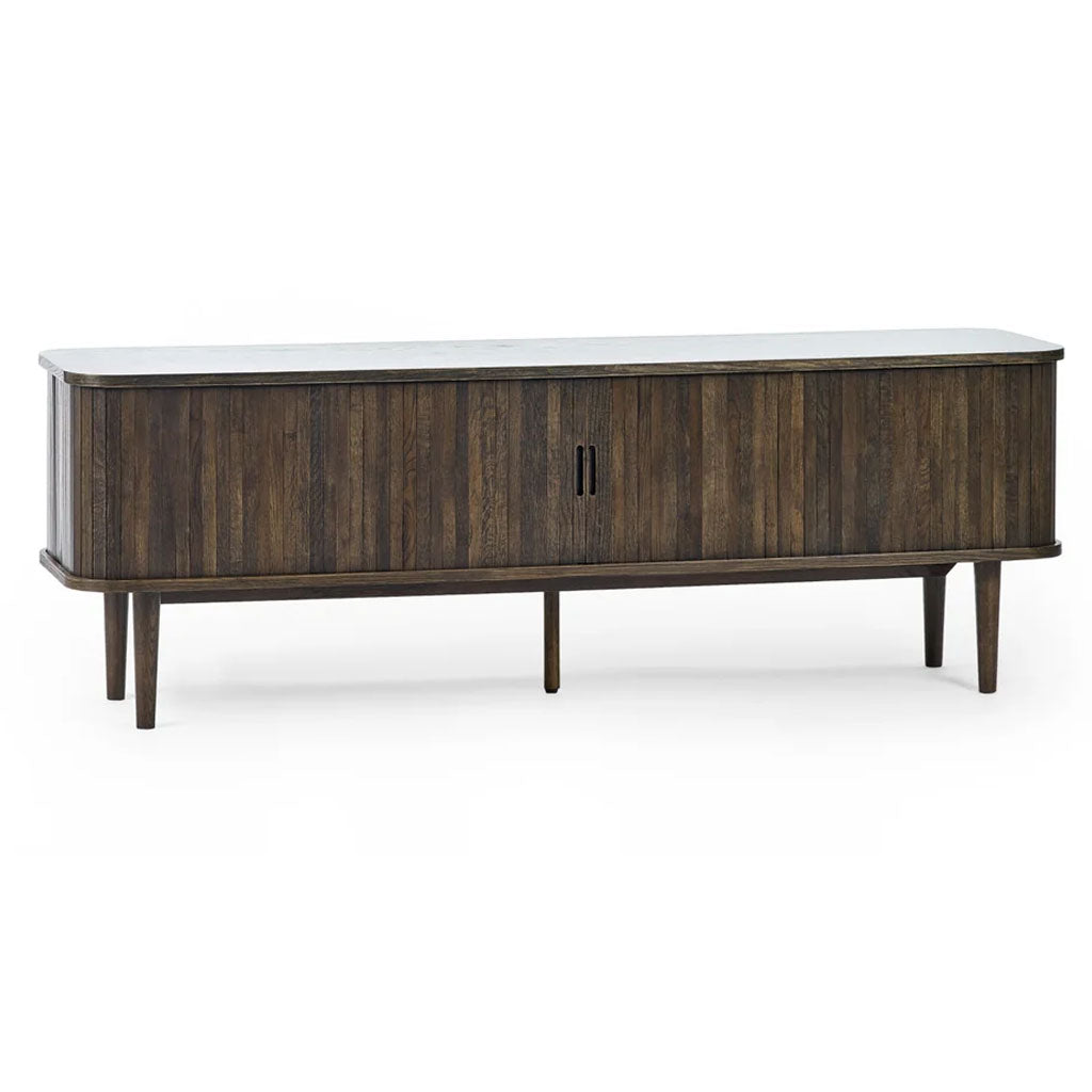 Wooden TV Stand With 2 Sliding Doors - Arya