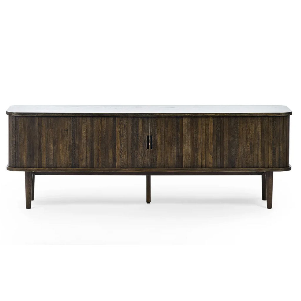 Wooden TV Stand With 2 Sliding Doors - Arya