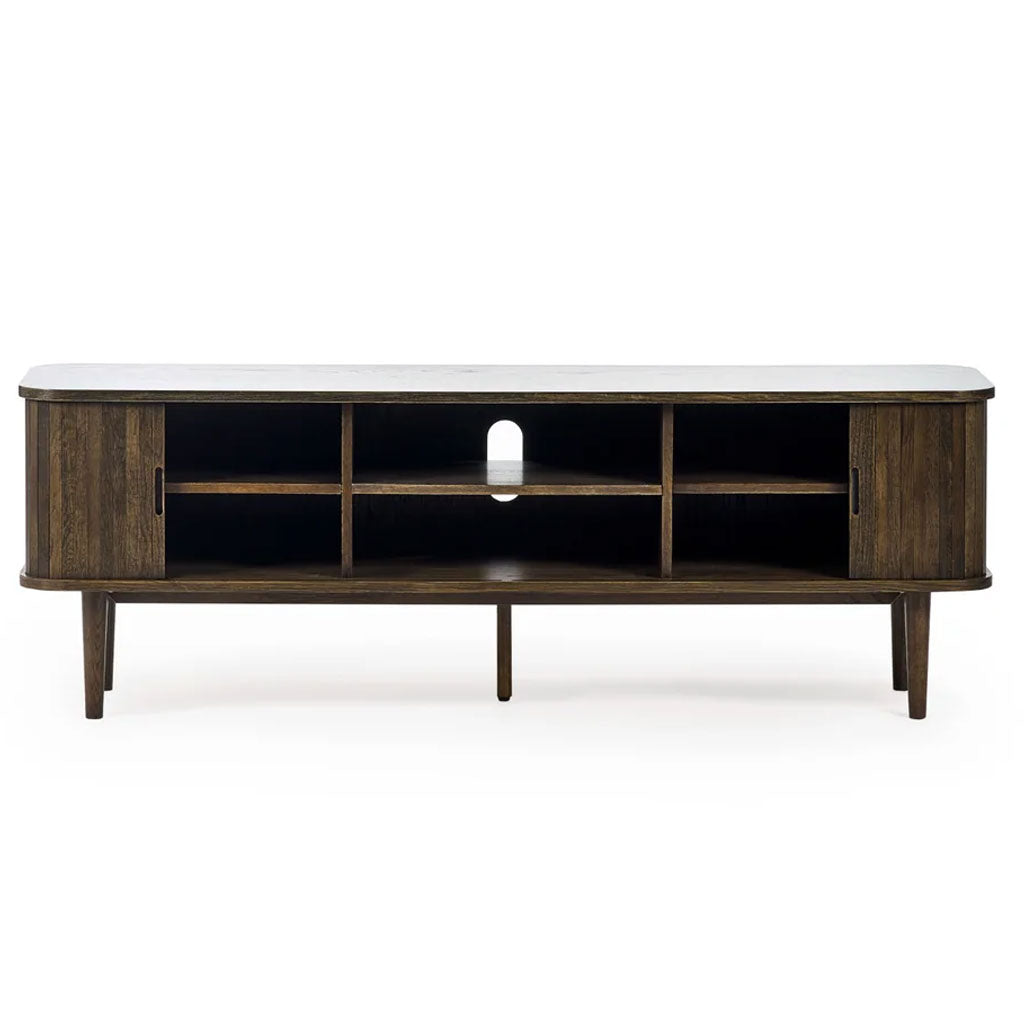 Wooden TV Stand With 2 Sliding Doors - Arya