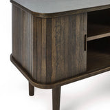 Wooden TV Stand With 2 Sliding Doors - Arya