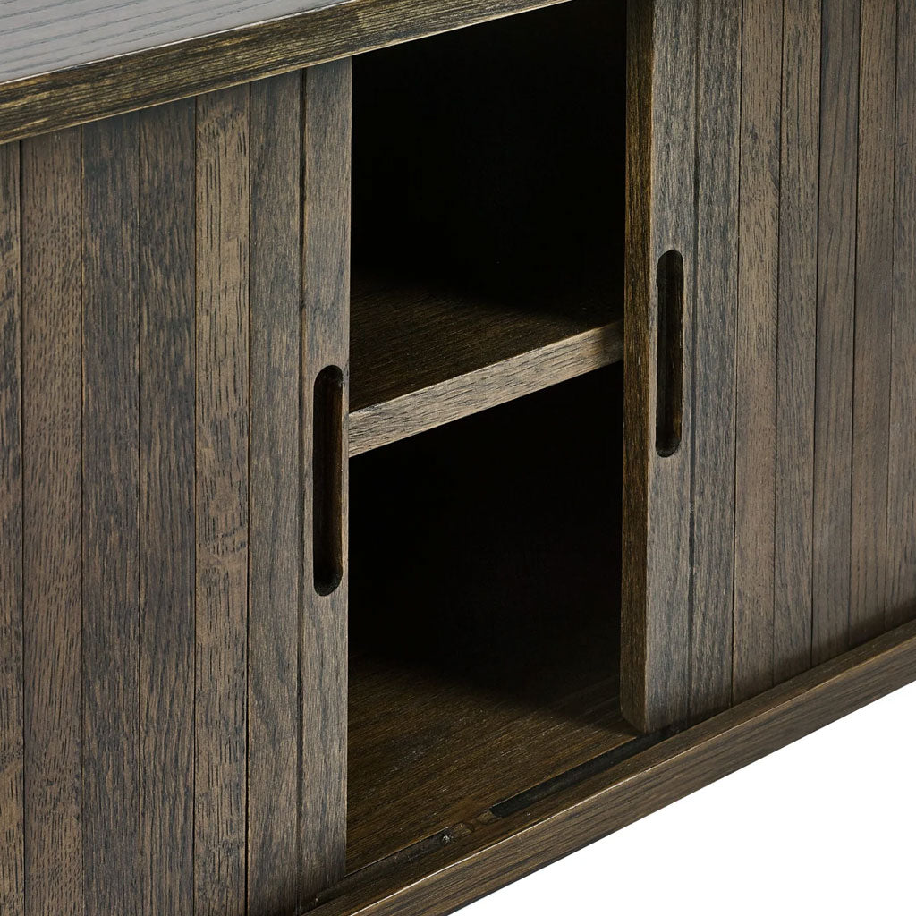 Wooden TV Stand With 2 Sliding Doors - Arya