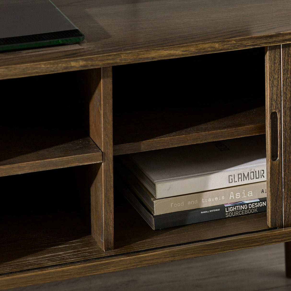 Wooden TV Stand With 2 Sliding Doors - Arya