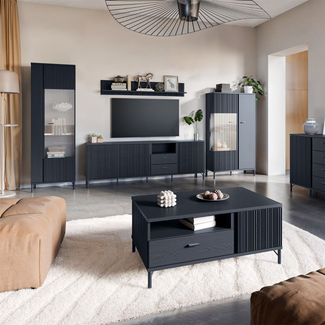 Wooden TV Stand With 3 Doors And 2 Drawers - Lusaka