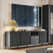 Wooden TV Stand 200cm Wide With 3 Doors And 2 Drawers - Lusaka