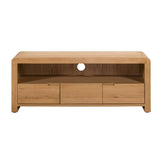 Wooden TV Stand With 3 Drawers - Curve