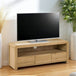 Wooden TV Stand With 3 Drawers - Curve