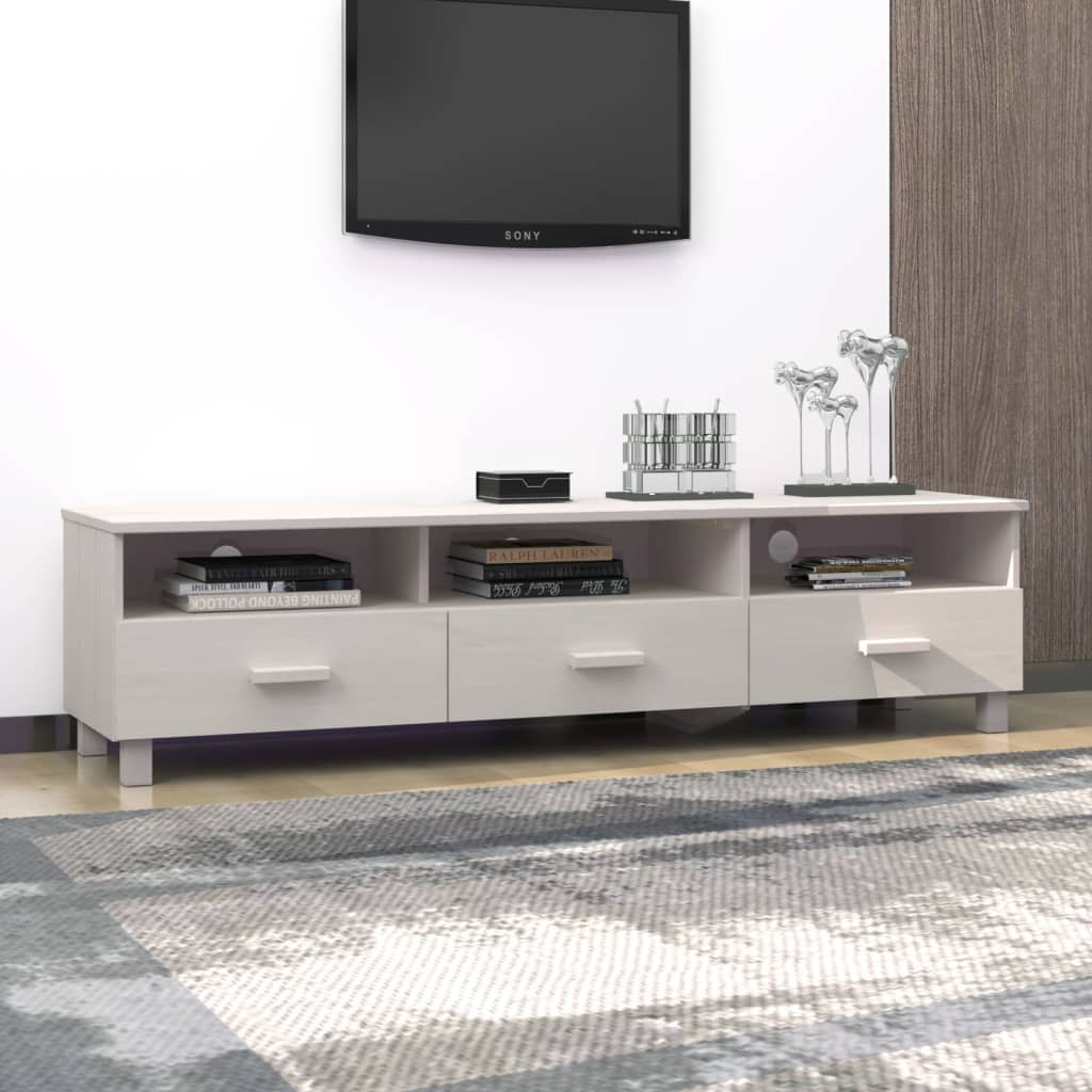 Wooden TV Stand With 3 Drawers - Hamar