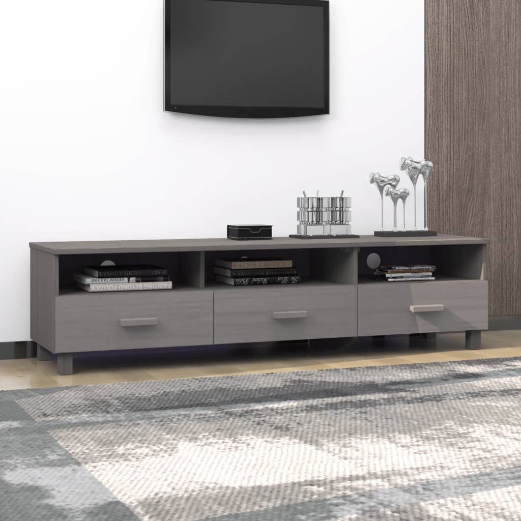 Wooden TV Stand With 3 Drawers - Hamar