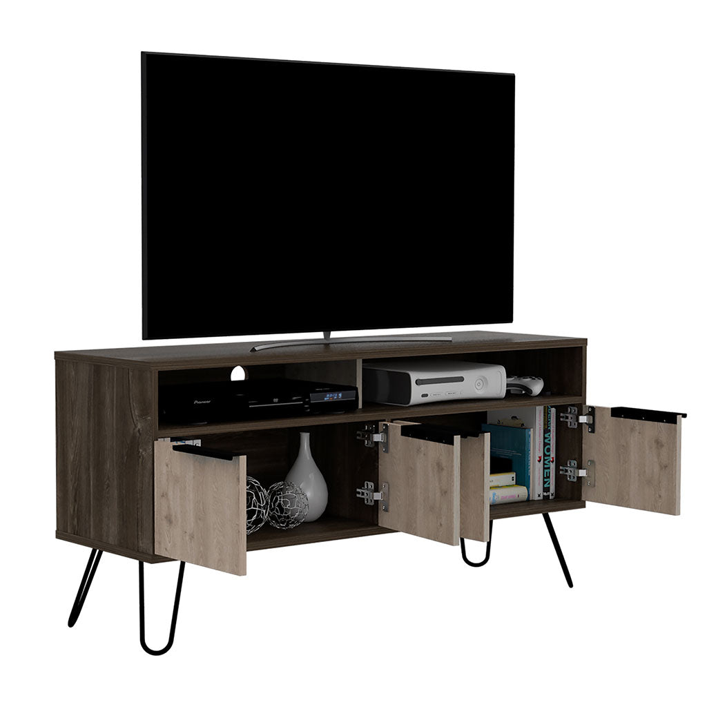 Wooden TV Stand With 4 Doors - Nevada