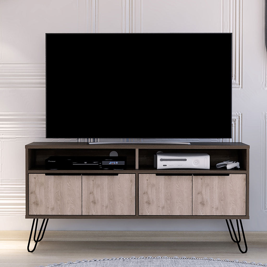 Wooden TV Stand With 4 Doors - Nevada