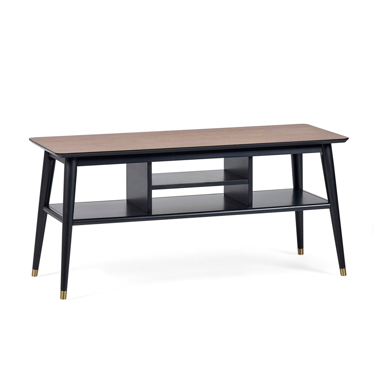 Wooden TV Stand With Shelves - Findlay