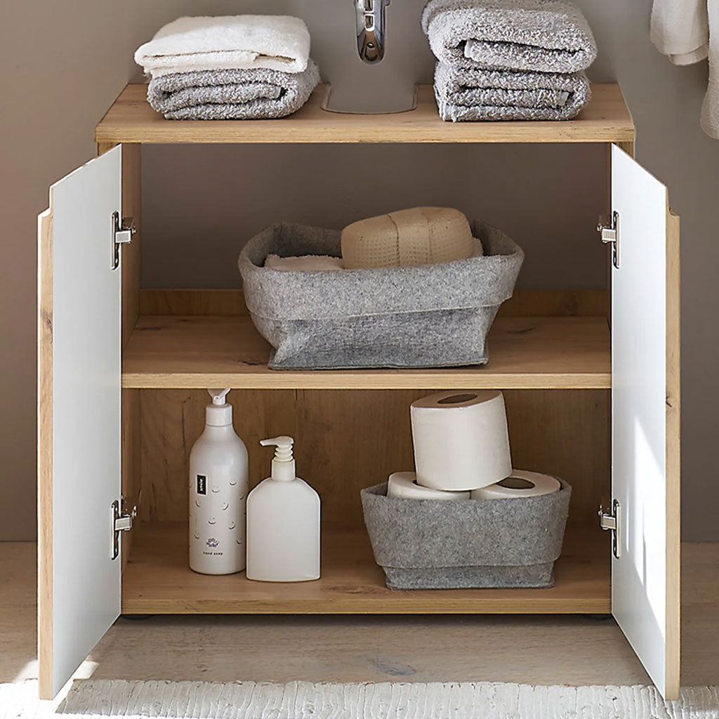 Wooden Under Sink Cabinet With 2 Doors - Austin