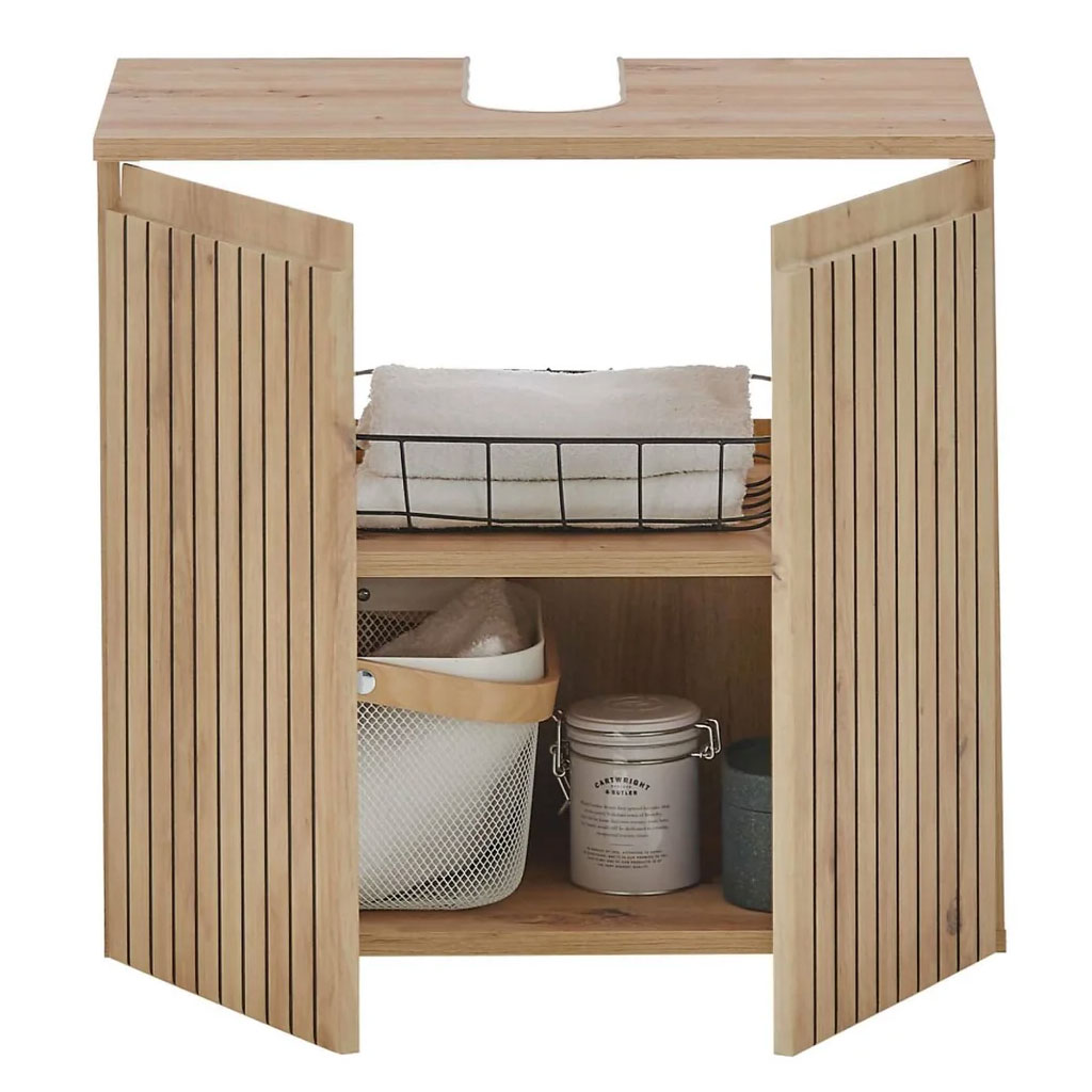 Wooden Under Sink Cabinet With 2 Doors - Austin
