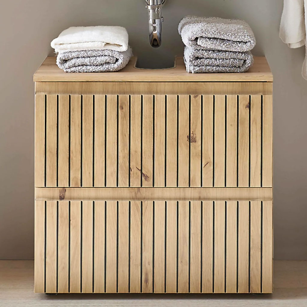 Wooden Under Sink Cabinet With 2 Drawers - Austin