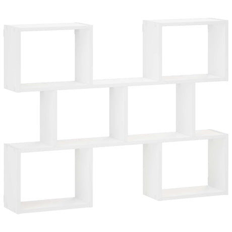 Wooden Wall Shelf 103cm Wide With 6 Compartments - Vantage Home