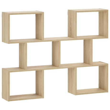 Wooden Wall Shelf 103cm Wide With 6 Compartments - Vantage Home
