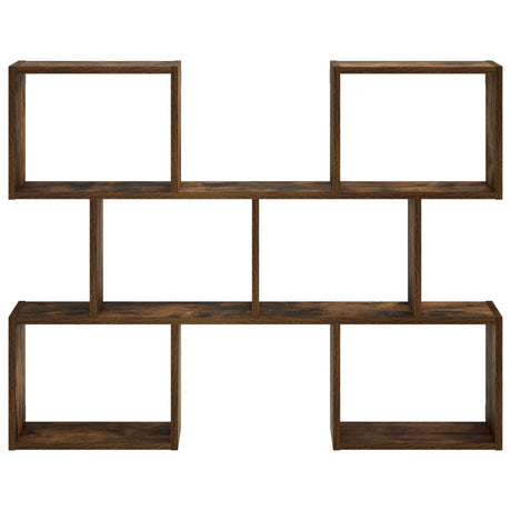 Wooden Wall Shelf 103cm Wide With 6 Compartments - Vantage Home