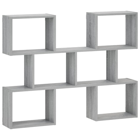 Wooden Wall Shelf 103cm Wide With 6 Compartments - Vantage Home