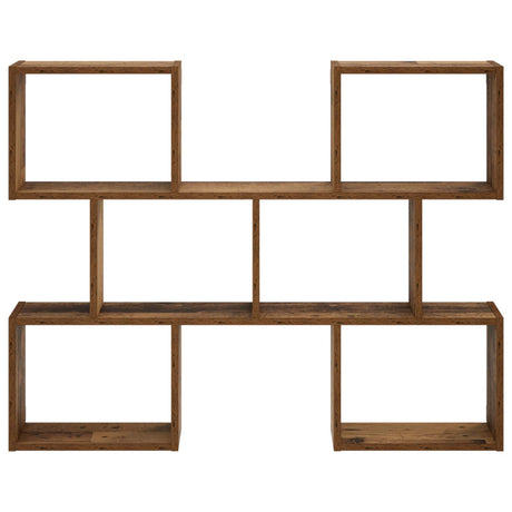 Wooden Wall Shelf 103cm Wide With 6 Compartments - Vantage Home