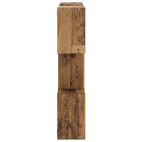 Wooden Wall Shelf 103cm Wide With 6 Compartments - Vantage Home