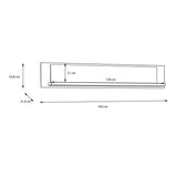 Wooden Wall Shelf 140cm Wide - Nikomedes