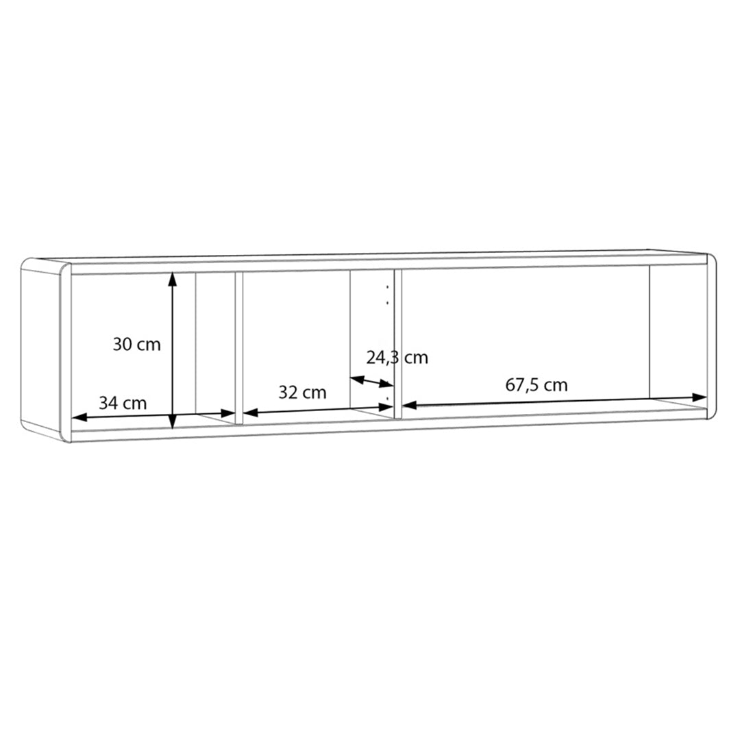 Wooden Wall Shelf 141.1cm Wide - Playly