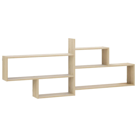 Wooden Wall Shelf 168.5cm Wide With 4 Compartments - Vantage Home