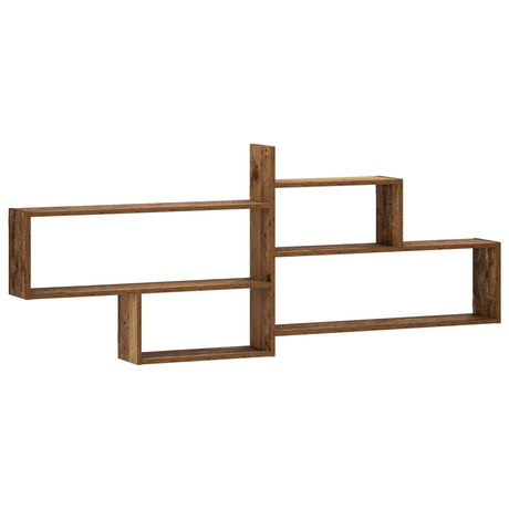Wooden Wall Shelf 168.5cm Wide With 4 Compartments - Vantage Home