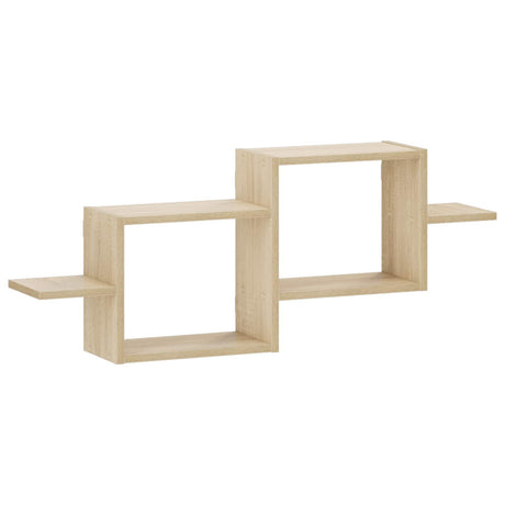 Wooden Wall Shelf 95cm Wide With 2 Compartments - Vantage Home