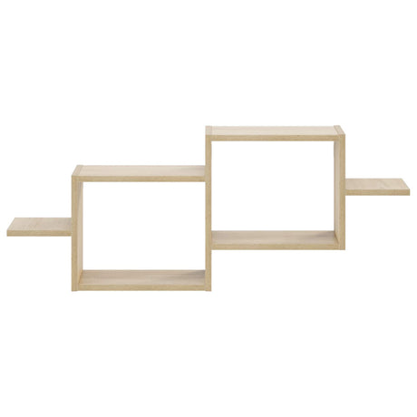 Wooden Wall Shelf 95cm Wide With 2 Compartments - Vantage Home