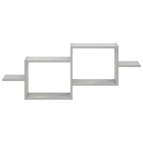 Wooden Wall Shelf 95cm Wide With 2 Compartments - Vantage Home