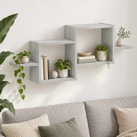 Wooden Wall Shelf 95cm Wide With 2 Compartments - Vantage Home