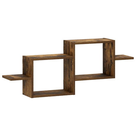 Wooden Wall Shelf 95cm Wide With 2 Compartments - Vantage Home
