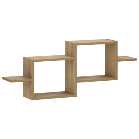 Wooden Wall Shelf 95cm Wide With 2 Compartments - Vantage Home