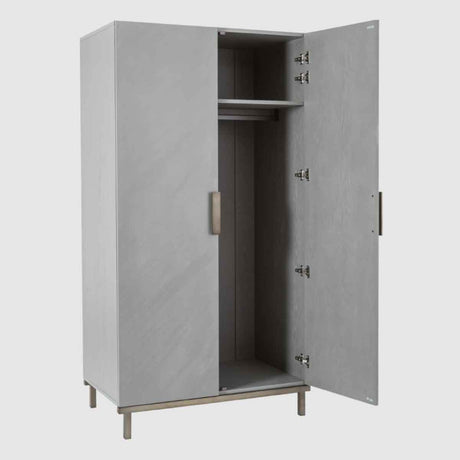 Wooden Wardrobe 100cm Wide With 2 Doors - Lilly